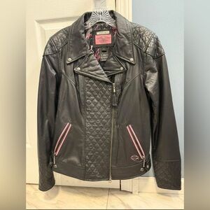 Genuine leather Harley Davidson jacket size large  $150 pink edition